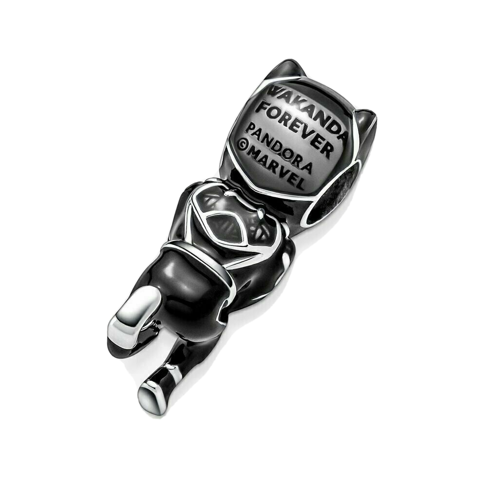 Marvel The Avengers Black Panther Bead Charm Hallmarked S925 Sterling Silver