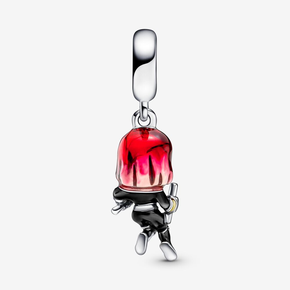 Marvel Black Widow Dangle Charm Hallmarked S925 Sterling Silver