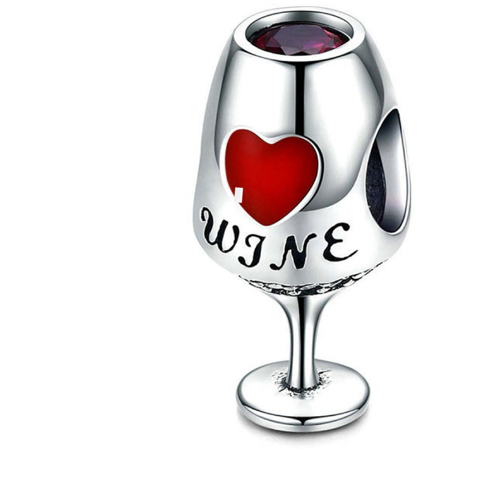 wine Cup Bead Charm – 925 Sterling Silver For Women's Bracelet