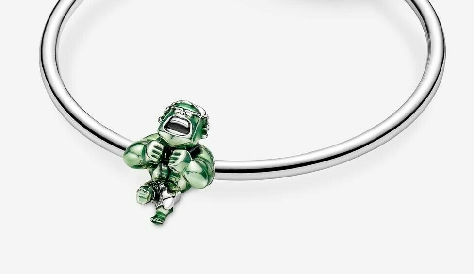 Marvel The Avengers Hulk Bead Charm Hallmarked S925 Sterling Silver