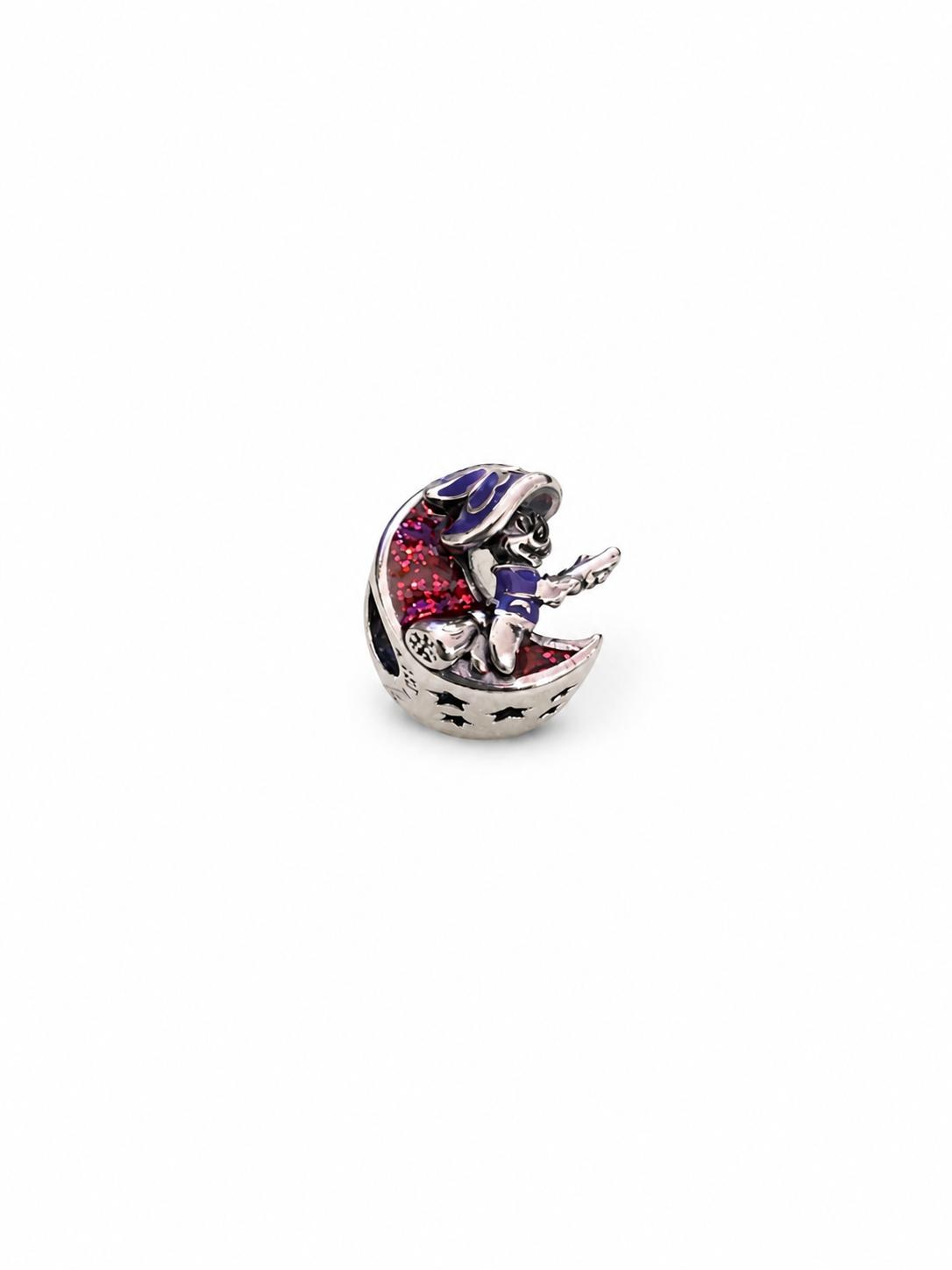 Halloween Witch Minnie Mouse Bead Charm Hallmarked S925 Sterling Silver