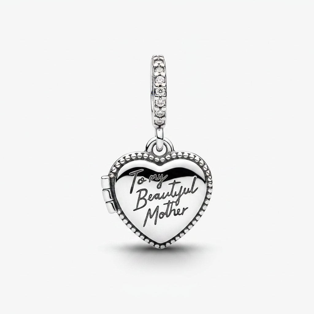 To My Beautiful Mother Heart Charm