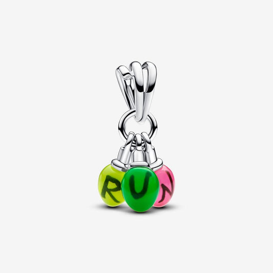 Stranger Things Glow-in-the-dark Run Dangle Charm Hallmarked S925 Sterling Silver For Bracelet