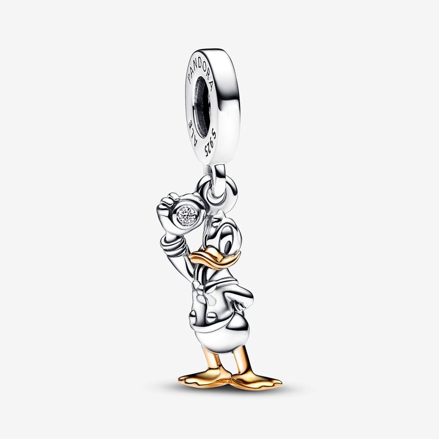 Disney  Donald Duck Dangle Charm Hallmarked S925 Sterling Silver