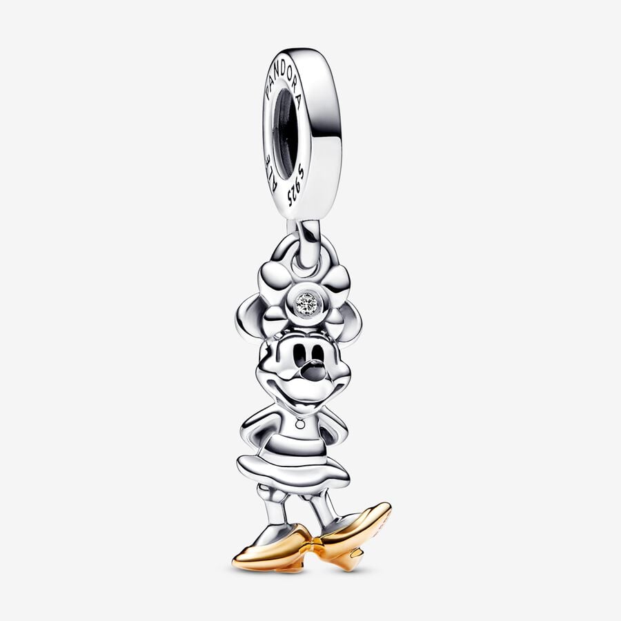 Disney Minnie Mouse Dangle Charm Hallmarked S925 Sterling Silver