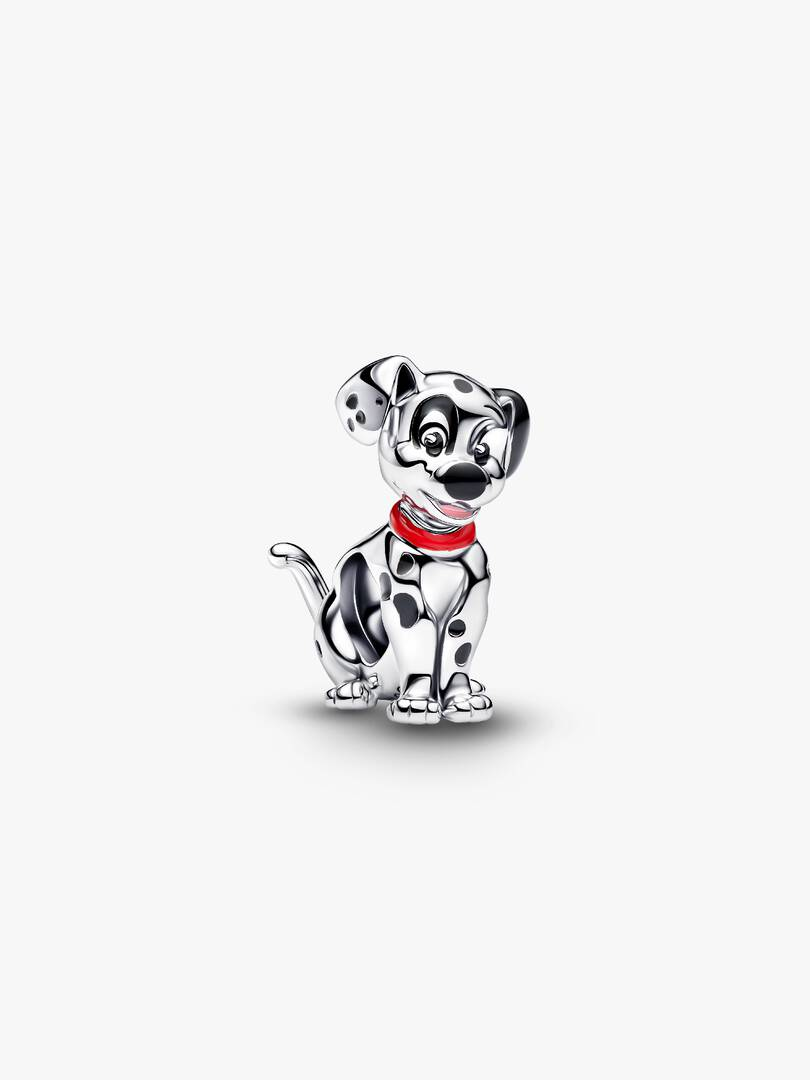 101 Dalmatians Dog Patch Charm – 925 Sterling Silver For Women's Bracelet