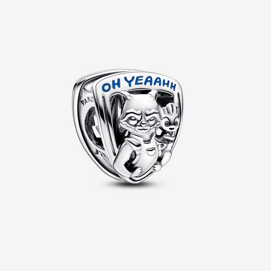 Marvel Guardians of the Galaxy Rocket Raccoon Groot Emblem Charm Hallmarked S925 Sterling Silver