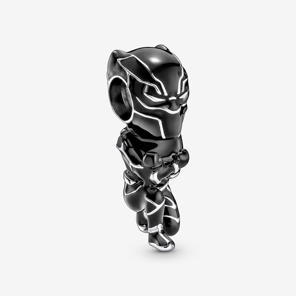 Marvel The Avengers Black Panther Bead Charm Hallmarked S925 Sterling Silver