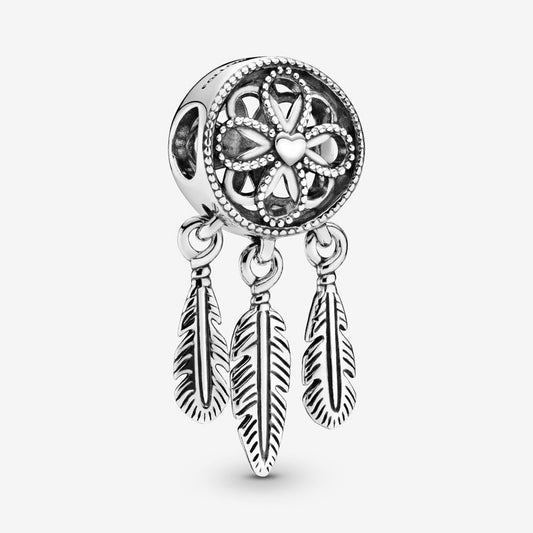 Spiritual Dreamcatcher Charm Hallmarked S925 Sterling Silver