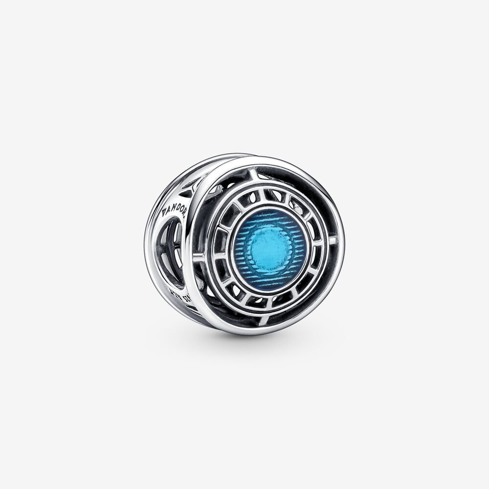 Marvel The Avengers Iron Man Arc Reactor Bead Charm Hallmarked S925 Sterling Silver