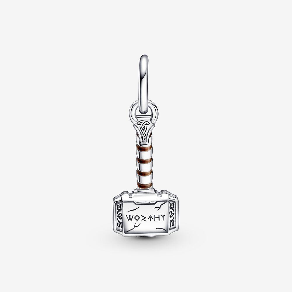 Marvel The Avengers Thor's Hammer Dangle Charm Hallmarked S925 Sterling Silver