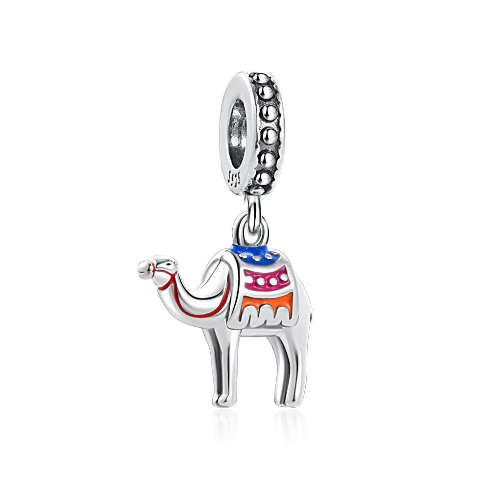 Camel Dangle Charm Hallmarked S925 Sterling Silver
