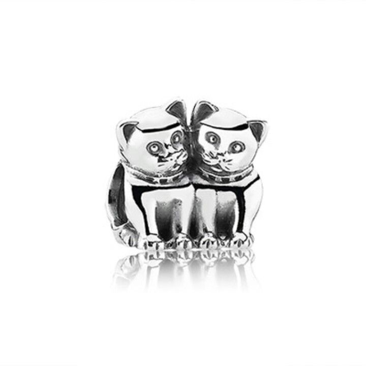 S925 Kitten & Yarn Ball Cats Hearts Love Kittens Sterling Silver Charms Collection