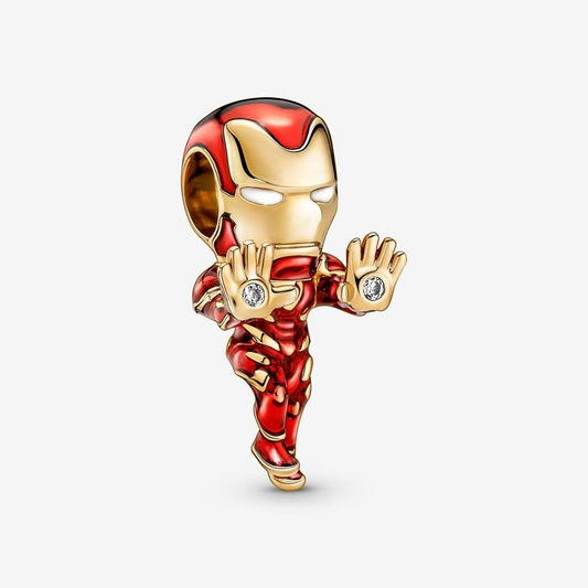 Marvel The Avengers Iron Man Bead Charm Hallmarked S925 Sterling Silver