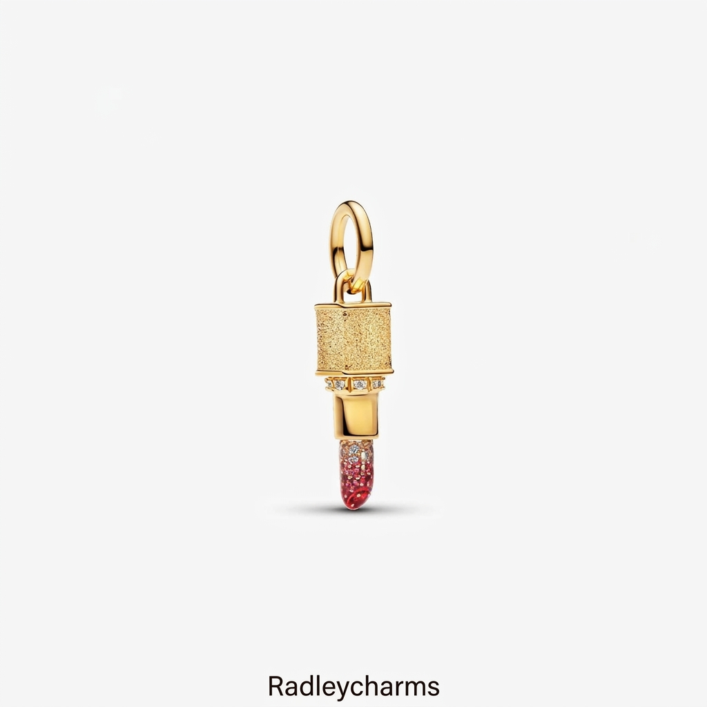 Lipstick charm with Radleycharms branding at the bottom