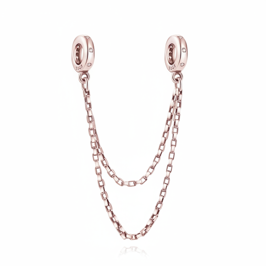 Safety Chain Charm White Background