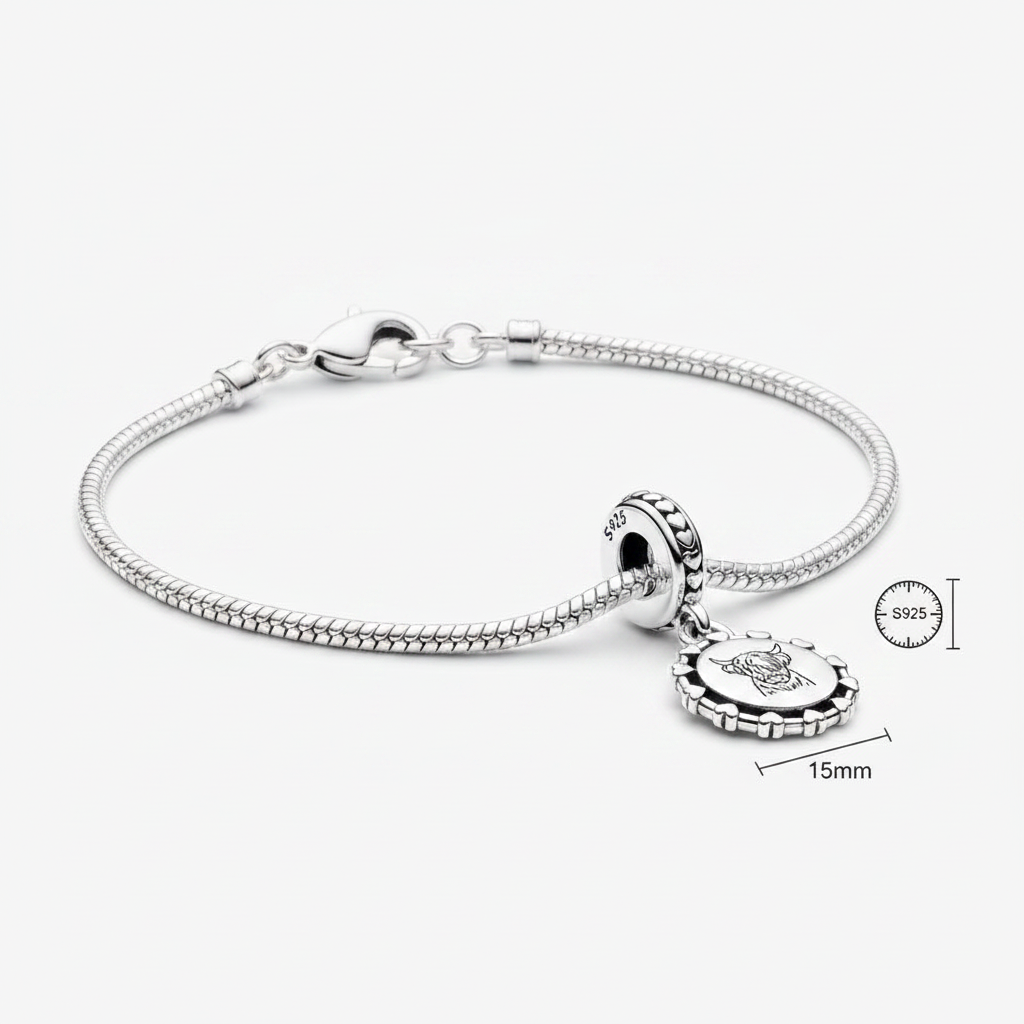 Scottish Cow On Bracelet