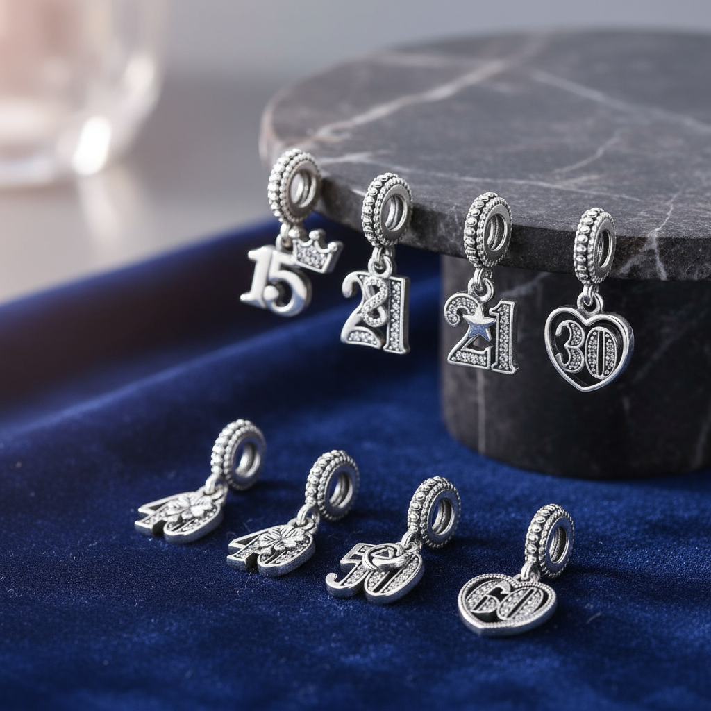 Sterling Silver Birthday Charm