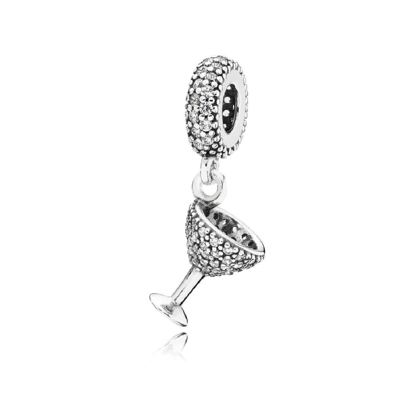 wine Cup Cake Bakers Dangle Charm – 925 Sterling Silver For Women's Bracelet